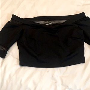 Bebe black crop top